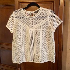 Abercrombie knit crochet top